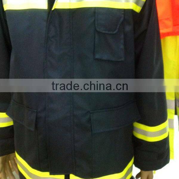 2-layer navy blue bunker suit for men