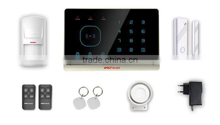 New Wireless home GSM fire alarm system with RFID card and app control (YL-007M2G)