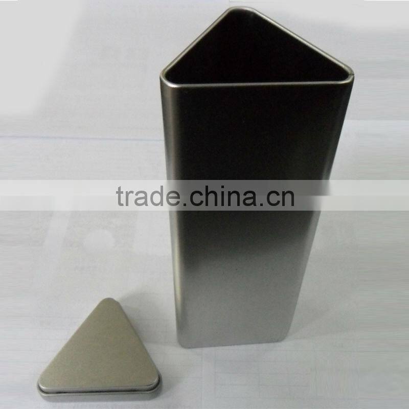 Factory price triangle tea tin box