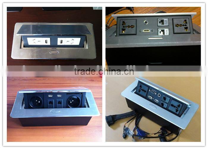 BW-T612 Office Furniture Tabletop Switch Socket/Pop Up Desk Power Outlet For Conference Table