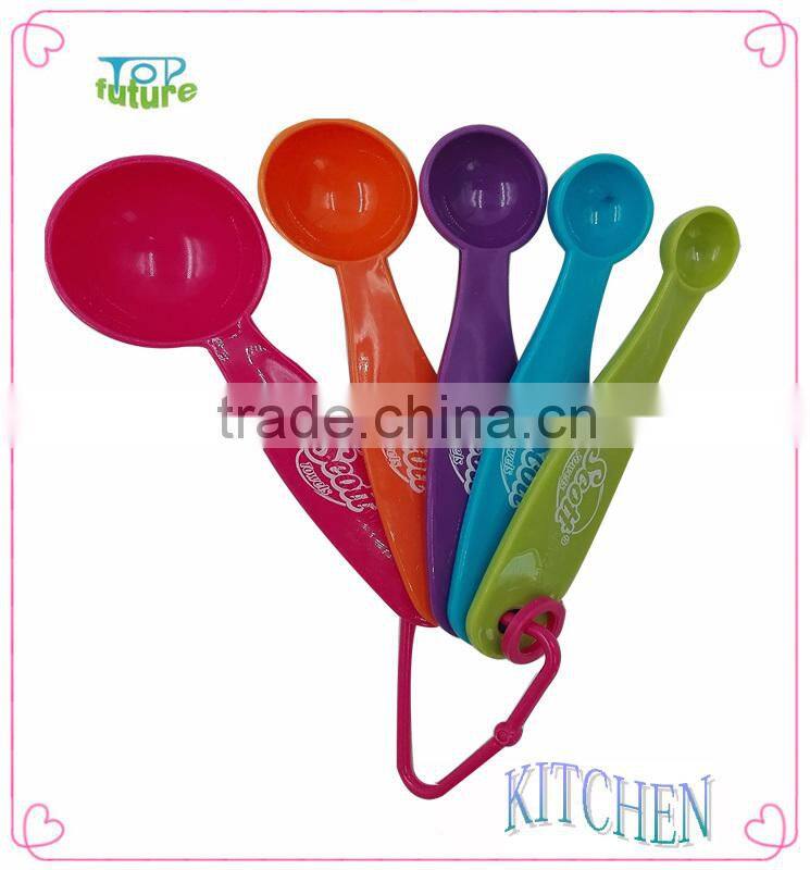 Colorful 5pcs Plastic Measuring spoon Set