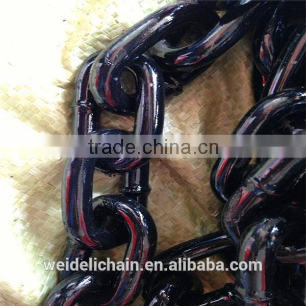 supply black treatment carbon steel anchor link chain