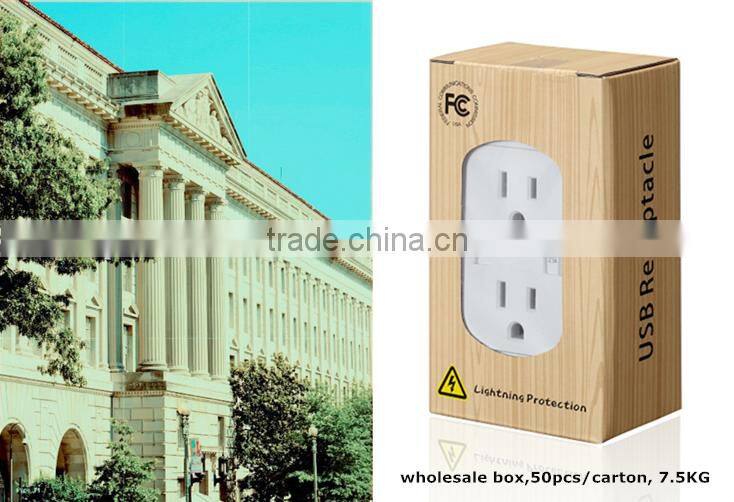 jingze supply american duplex usb receptacle+ 15amp socket