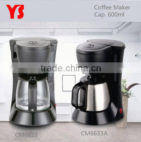 water drip coffee maker with glass jar and thermos