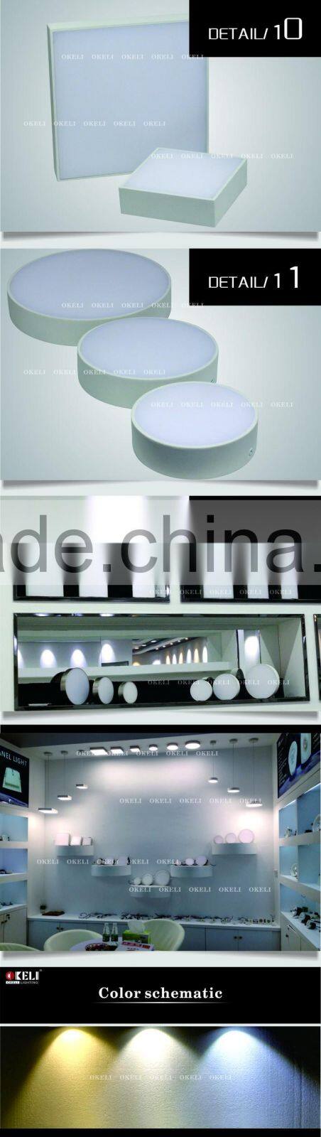 Square surface mounted downlight with CE ROHS certificate