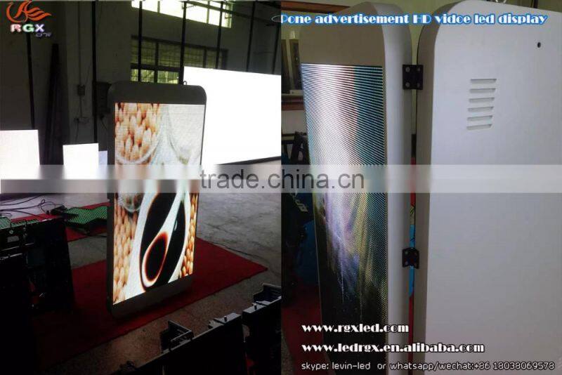 RGX iphone frame led display, indoor iphone shape floor standing HD TFT led ad display kiosk