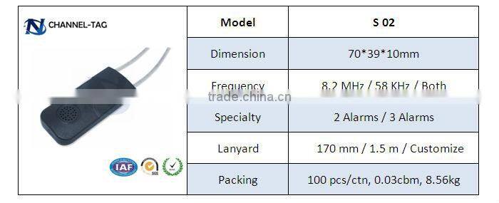 EAS Security shoes laptop bag anti-theft alarm tag