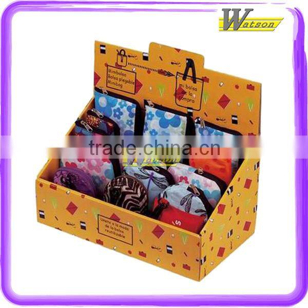 Eco-friendly Paper Corrugated Counter Display Stand For Edging