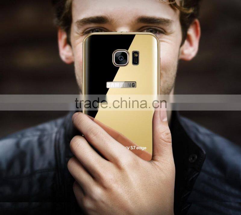 Original KXX with Mirror Case for Samsung S7 edge KXX Luxury Stainless steel frame Acrylic backplane Cover MT-5581