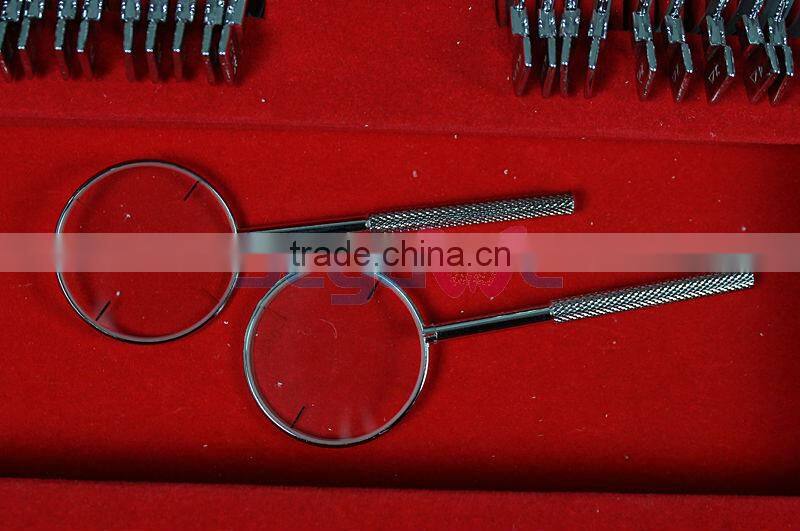 The Latest Top Quality Aluminium Case Metal 266 PCS 36.5 MM Trial Lens Set