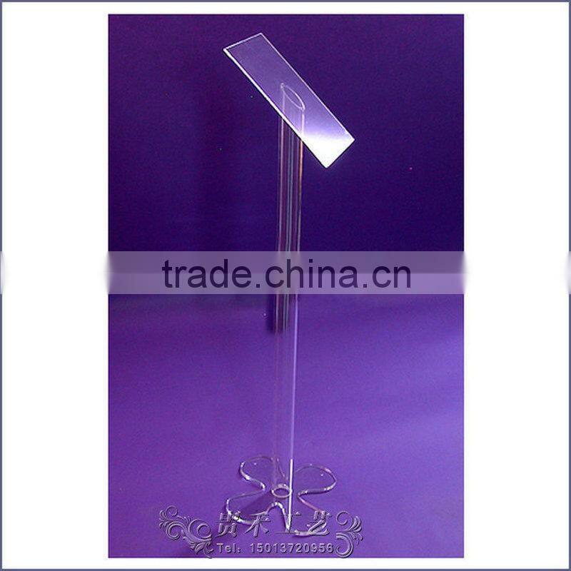 Classic design Acrylic rinformation holders ,High polished acrylic display stand