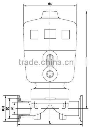 G681F-10P Tri-clamped Pneumatic Diaphragm Valve