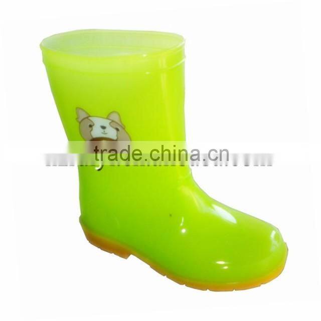 customer printed PVC cheap light kids fashionable cute cartoon pvc inject rain boots