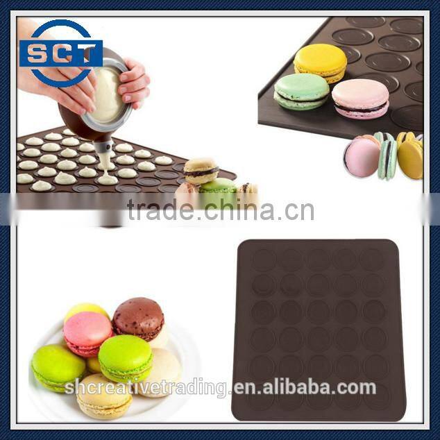 30 Capacity Silicone Macaron Baking Sheet Mat Muffin DIY Macaron Mould