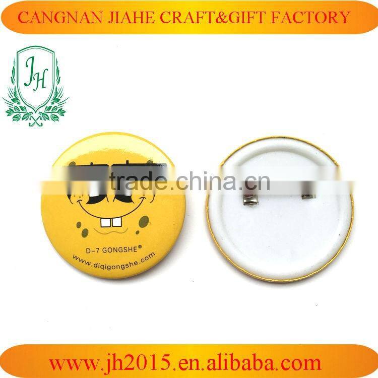 Promotional high quality cheap price custom button badge tin badge maker