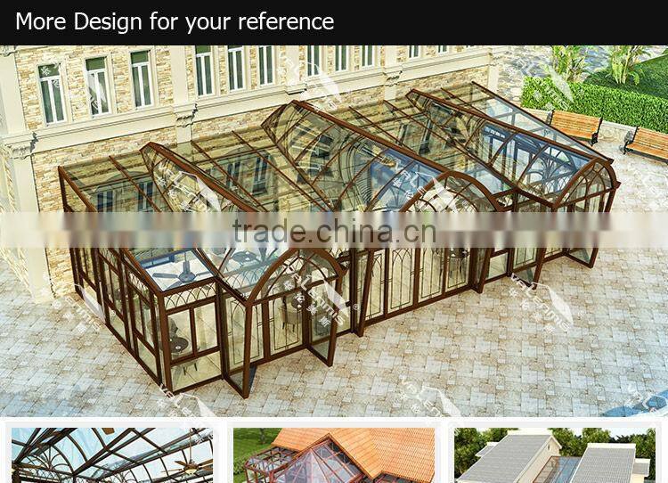 Suppliers of direct selling aluminum double-layer glass houses/garden sun rooms/greenhouse