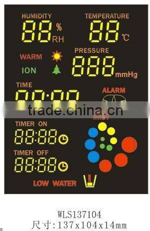 Red color 3 digit 7 segment led display