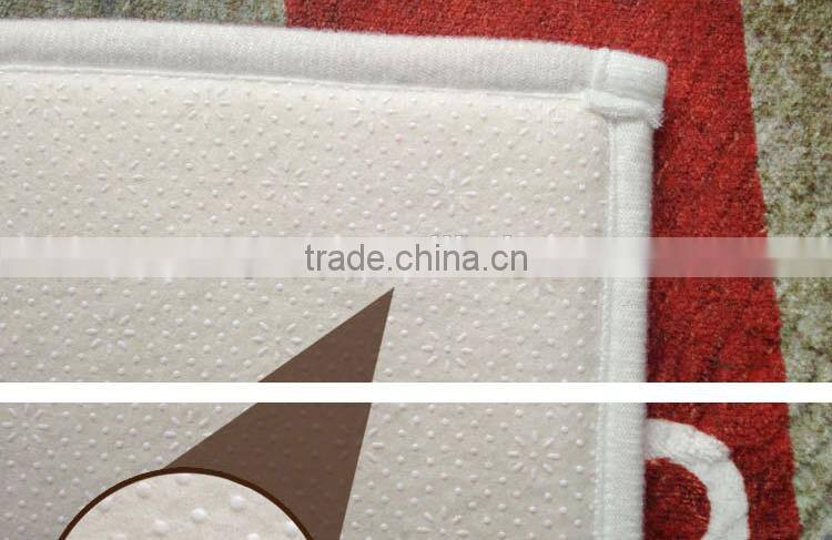 Indoor PVC foam printed decorative floor mat door mats and rugs