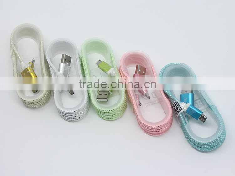 New Arrival !. led light cable micro usb. Double color luminous data cable