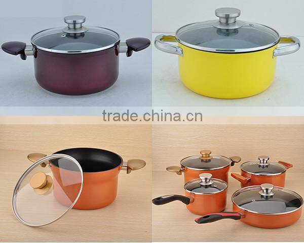 8PCS Portable Non-stick Non-toxic Coating Aluminum Cookware Set