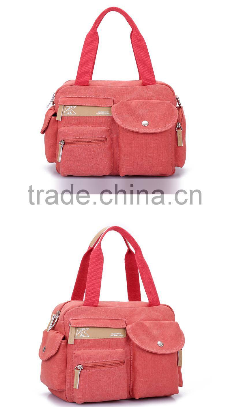 New Design Fashion Lady Zipper Canvas Bag