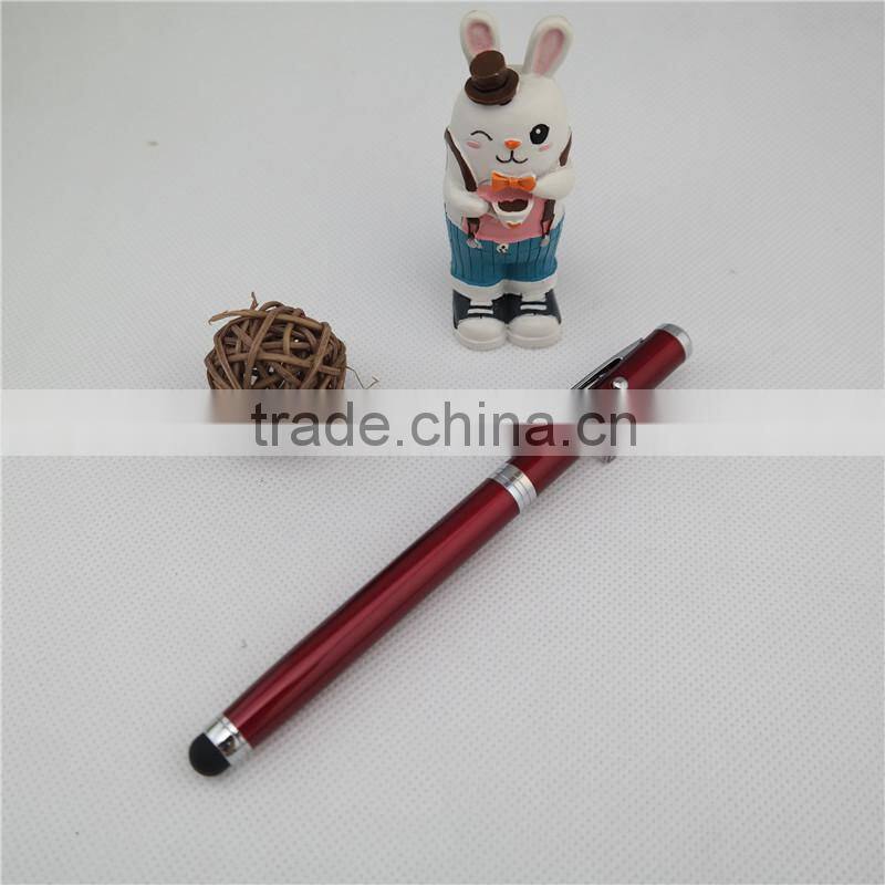 multifunctional 4 in 1 laser pen , LED ball pen with with stylus