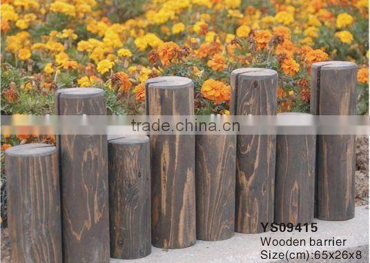 outdoor solid wooden garden fence/100% round wood fence