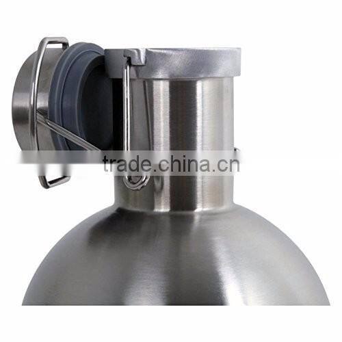 Stainless Steel Beer Growler 64 oz, 2L vacuum beer pot