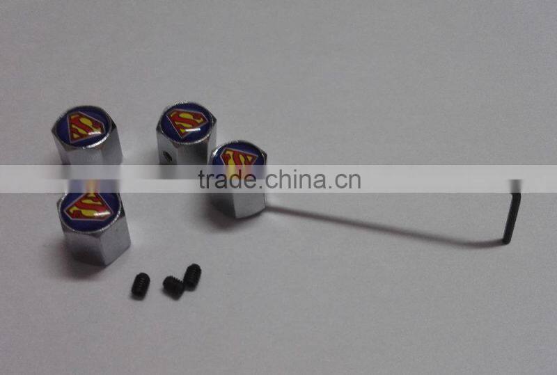 Anti-theft Car Logo Tire Valve Stem Cover Tyre Dust Caps With Lock