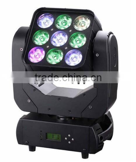 9Pcs x10W LED Matrix Moving Head Light