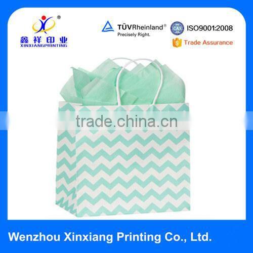 Custom Printing Fashion Design Recycled Brown Paper Bag With Logo Print