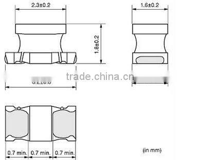 1206 10uH 100mA 3.25ohm MuRata LQH31MN100J03L SMD Chip Inductor coil with ferrite core
