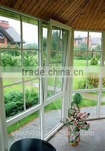 Used doors and windows,UPVC tilt and turn glass window with grill design