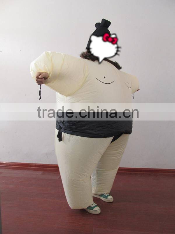 Inflatable sumo wrestling suit
