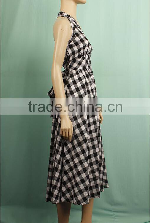 2016 Marilyn Monro style fashion sleeveless ladies western dress designs