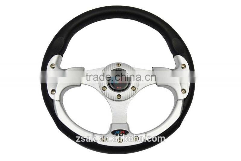 Hot sale 13 inch plastic driving car steering wheel flat