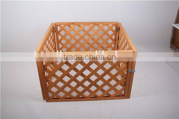 BSCI factory nature wooden Deluxe Free standing Pet Gate with Door / Wooden pet gate / dog fence