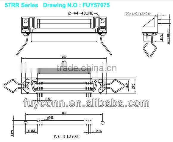 0.085in Pitch PCB Mount 90 degree Receptacle Connector Female 24pin Socket Header with Board Lock