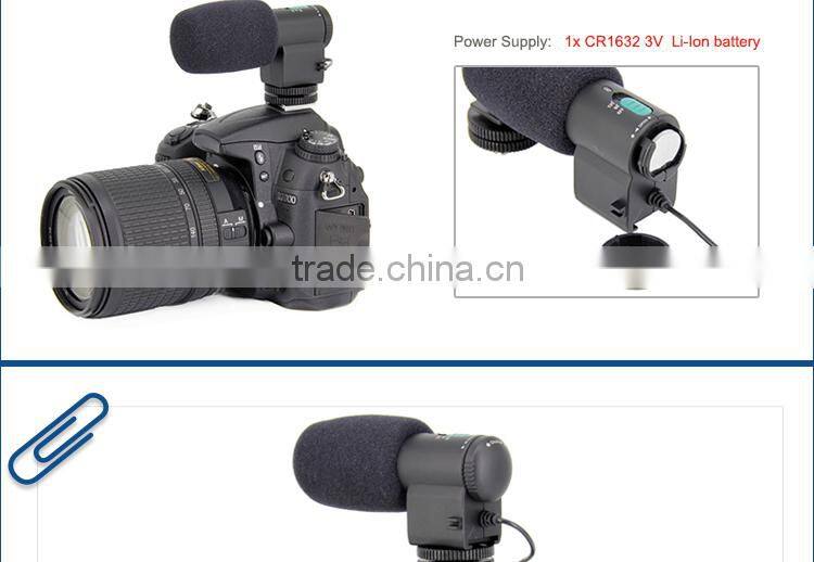 Condenser Microphone Carol 2.5mm Jack Microphone Digital Voice Recorder with External Microphone