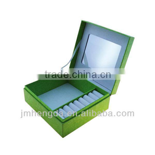 Fashion new disign cardboard jewellery packaging with mirror