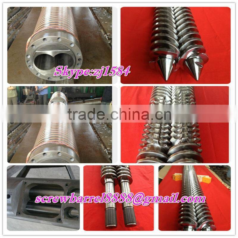 Twin parallel screw barrel for PVC extrusion twin machinery