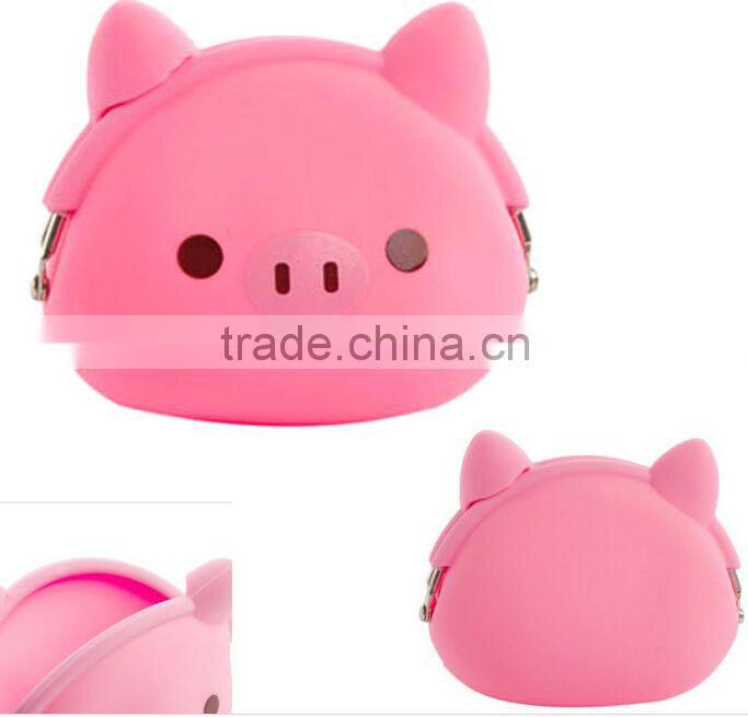 Hot style lovely mini coin purse soft circular cartoon silicone coin purse