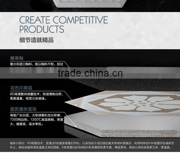 Factory direct sale 100*200*175mm hexagon mosaic floor tile irregular pattern tile