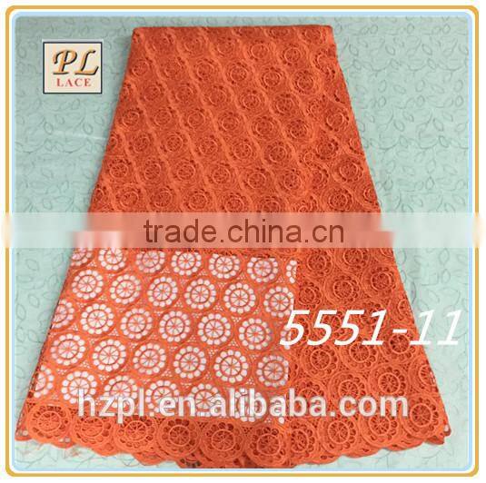 2015 latest used clothing textile embroidery fabric guipure lace