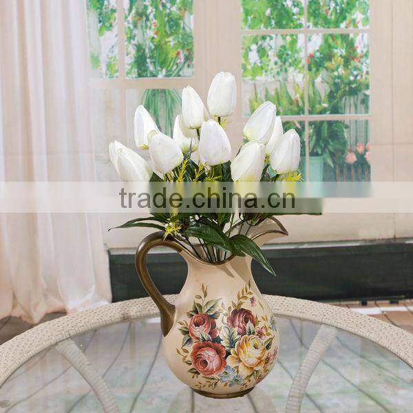 12 heads white artificial tulip wedding decoration flower