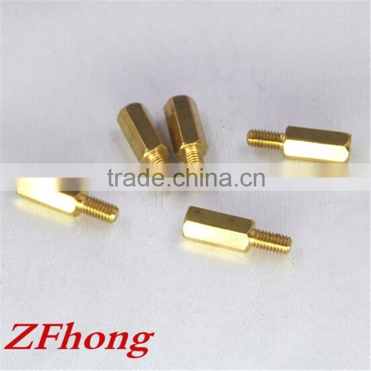 factory M2 M2.5 M3 M4 brass male female threaded hex standoff pcb brass standoff spacer
