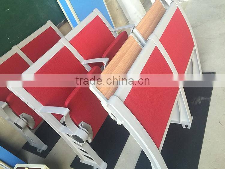 Cheap Aluminum Attached Folding College School Student Desk and Chair HXFD001