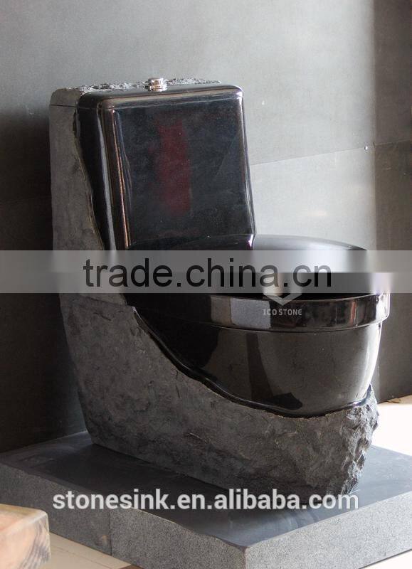 Shanxi black granite stone cistern toilet