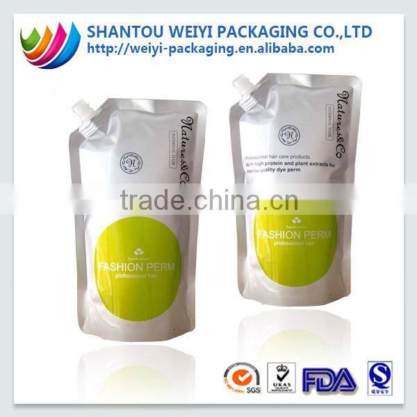 Laminated barrier security spout pout liquid packaging plastic bag for liquid soap