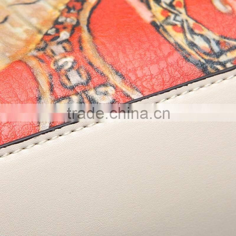 China supplier wholesale vintage printed handbags woman shoulder handbag